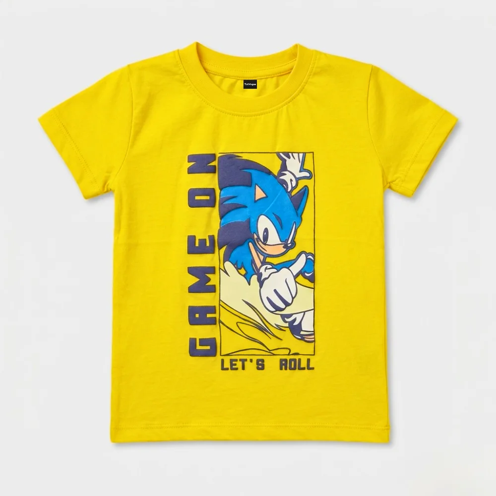 Kids Sonic "Game On" Graphic Cotton T-Shirt (Copy 1)